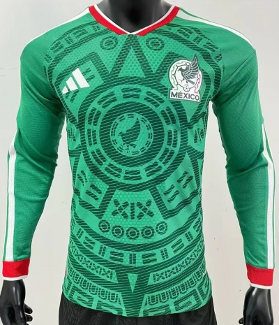 2025 26 Mexico green long sleeves player version soccer jersey